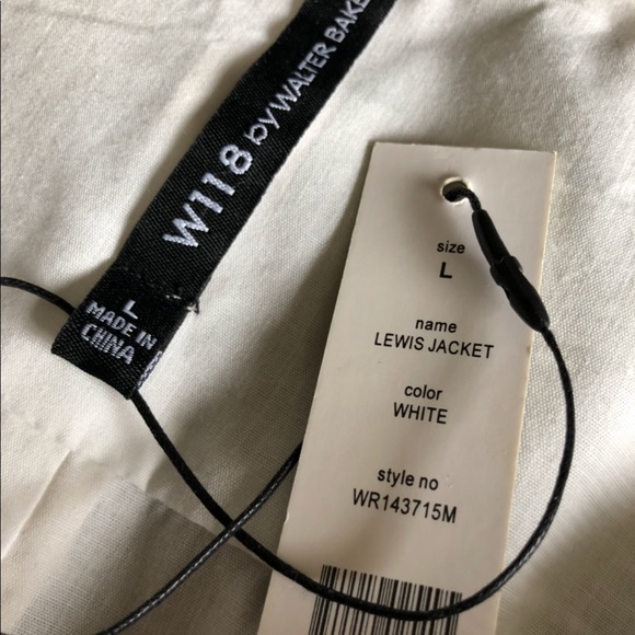 WHITE W118 vegan leather “Lewis” jacket w tails. - Picture 7 of 8